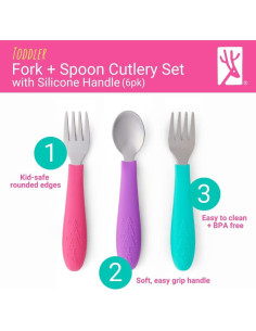 Cubiertos para Niños Elk and Friends - 6 Piezas de Acero Inoxidable 2