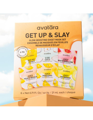 Set de 6 Máscaras Faciales Avatara - Hidratación Natural