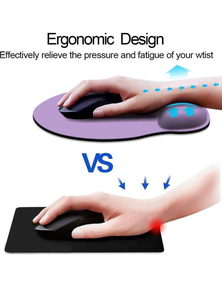 Almohadilla Ergonómica para Ratón DOOKE Púrpura 24.9x23.1cm