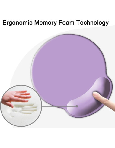 Almohadilla Ergonómica para Ratón DOOKE Púrpura 24.9x23.1cm