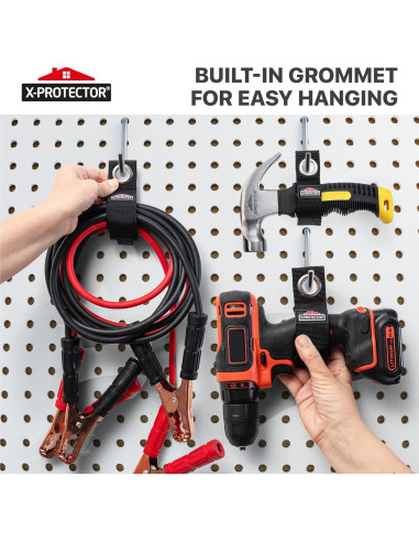 Correas de Almacenamiento X-Protector - Paquete de 3 - Soporte de Cable para Garaje