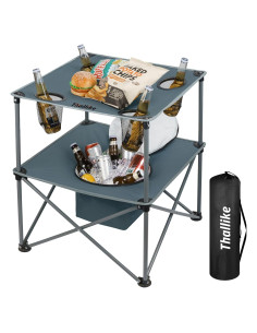 Mesa de Picnic Plegable Thallike con Enfriador 54.61x54.61cm