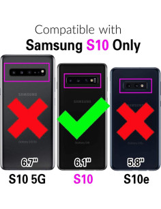 Funda billetera Furiet para Samsung Galaxy S10 - Negro, PU 2