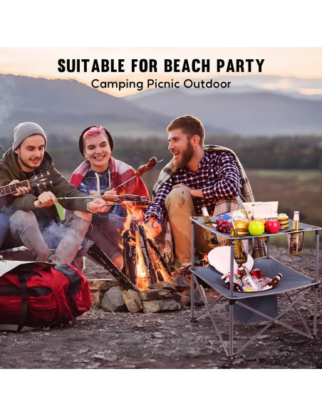 Mesa de Picnic Plegable Thallike con Enfriador 54.61x54.61cm