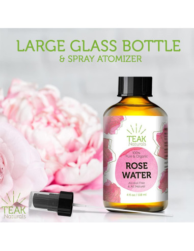 Tónico de Agua de Rosa Natural Teak Naturals 118 ml