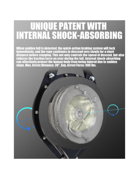 Absorbedor de Choque Shemior 15m Retráctil Seguridad