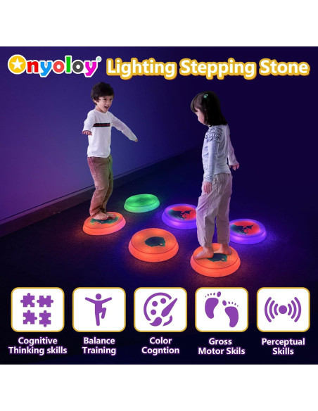 Piedras de Paso Iluminadas Onyoloy - Redondas, Antideslizantes