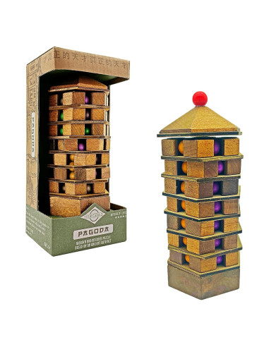 Rompecabezas 3D de Madera Proyecto Genio Pagoda China 9x7x19cm