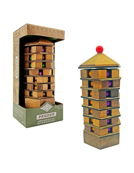Rompecabezas 3D de Madera Proyecto Genio Pagoda China 9x7x19cm