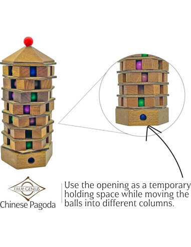 Rompecabezas 3D de Madera Proyecto Genio Pagoda China 9x7x19cm