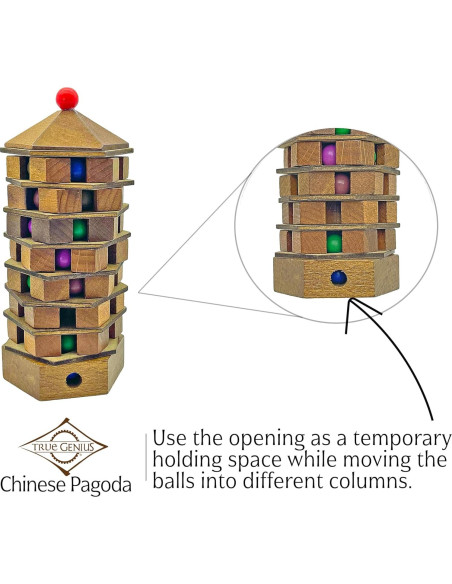 Rompecabezas 3D de Madera Proyecto Genio Pagoda China 9x7x19cm