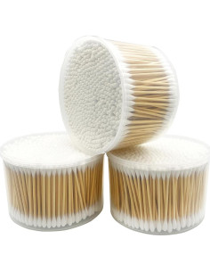 Bastones de Algodón de Bambú Natural 1500pcs Orgánicos Biodegradables 2