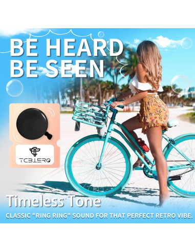 Timbre de Bicicleta TC TCBIERO 95dB | Sonido Fuerte | 4 Colores