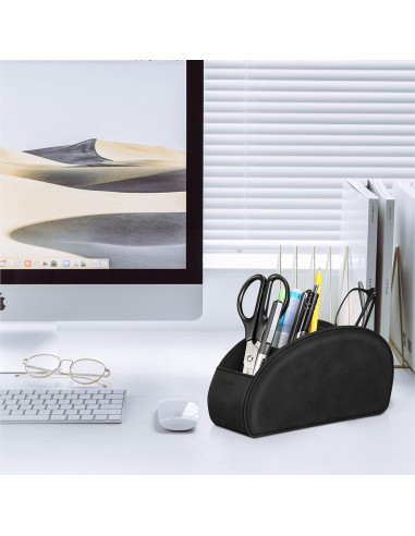 Soporte Organizador de Escritorio KENOBE 5 Compartimentos Negro