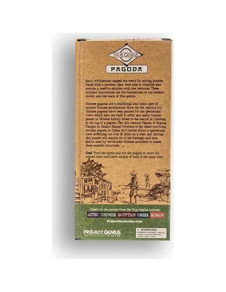 Rompecabezas 3D de Madera Proyecto Genio Pagoda China 9x7x19cm