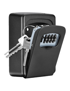 Caja de Llaves con Cerradura Fayleeko 4 Dígitos Negra - Capacidad 5 Llaves