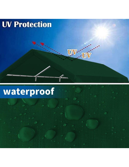Cubierta de Reemplazo Rutile 600x300 cm Verde Impermeable