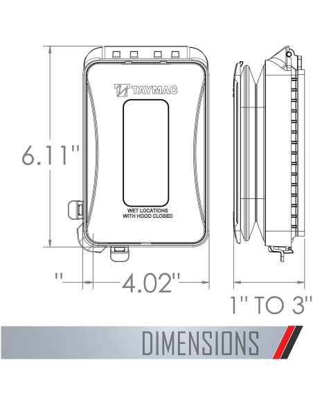 Cubierta Expandible TayMac ML450Z para Climas Severos 1-Gang