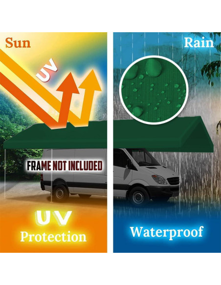Cubierta de Reemplazo Rutile 600x300 cm Verde Impermeable