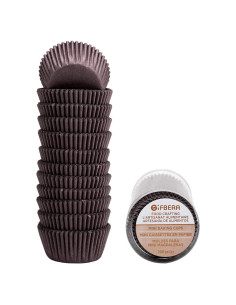 Tazas de Papel para Cupcakes Mini GiFBERA 300 Unidades Marrón
