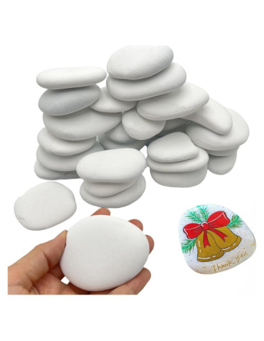 30 Rocas Blancas para Pintar CYLHCM 5-8 cm Manualidades