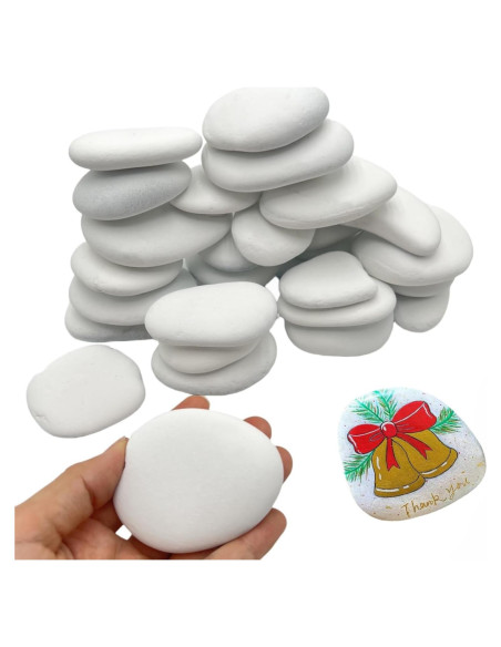 30 Rocas Blancas para Pintar CYLHCM 5-8 cm Manualidades 30 Rocas Blancas para Pintar CYLHCM 5-8 cm Manualidades