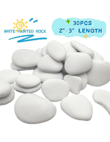 30 Rocas Blancas para Pintar CYLHCM 5-8 cm Manualidades