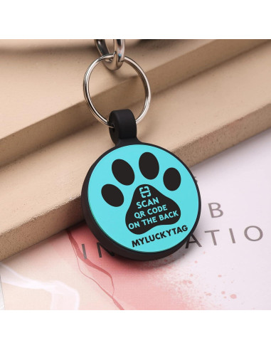 Etiqueta de Identificación QR para Mascotas MYLUCKYTAG - Silicona, Personalizable