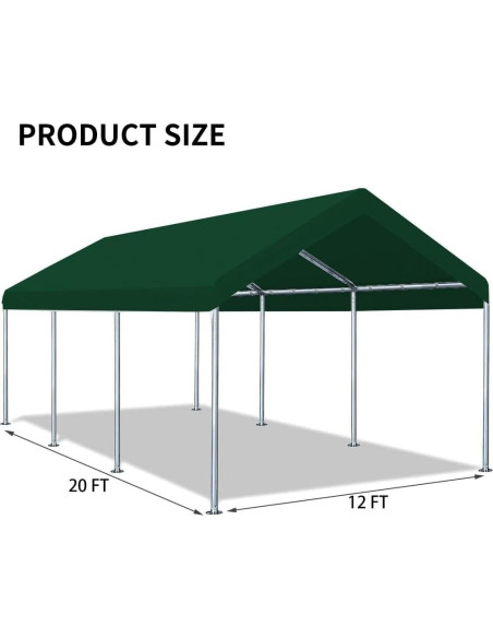 Cubierta de Reemplazo Rutile 600x300 cm Verde Impermeable