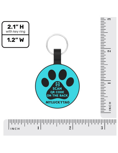 Etiqueta de Identificación QR para Mascotas MYLUCKYTAG - Silicona, Personalizable
