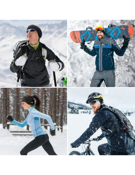 Calentadores de Oídos ZYXBBD para Invierno - Cinta Polar Unisex