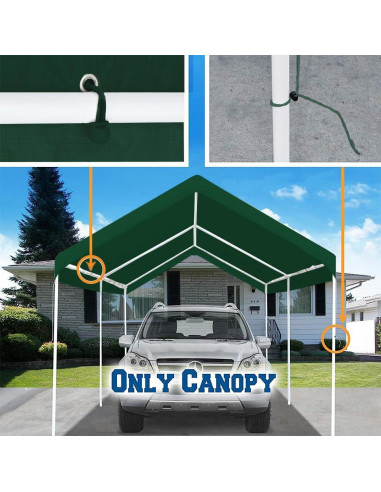 Cubierta de Reemplazo Rutile 600x300 cm Verde Impermeable