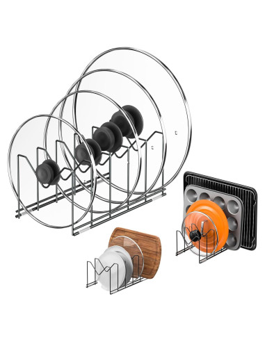 Organizador de Tapa de Olla HzTinT 3 Niveles Acero Inoxidable