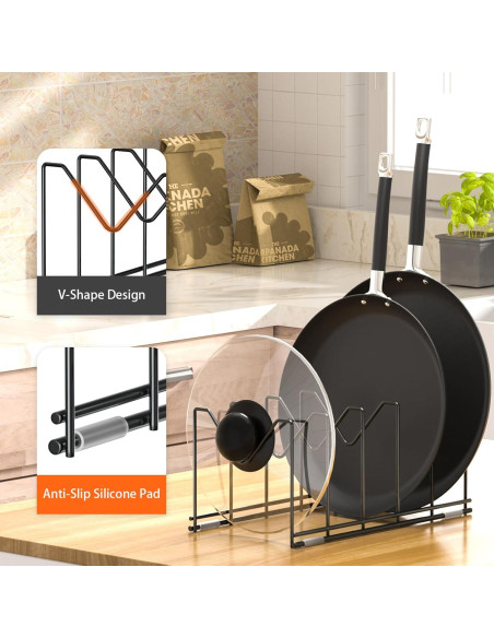 Organizador de Tapa de Olla HzTinT 3 Niveles Acero Inoxidable Organizador de Tapa de Olla HzTinT 3 Niveles Acero Inoxidable