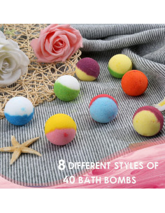 Juego de 40 Bombas de Baño Orgánicas BYGGVIR - Regalo Ideal 2