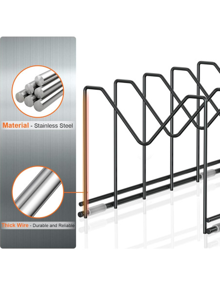 Organizador de Tapa de Olla HzTinT 3 Niveles Acero Inoxidable Organizador de Tapa de Olla HzTinT 3 Niveles Acero Inoxidable