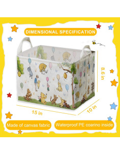 Cesta de Almacenamiento Winnie Pooh 38x25x22 cm Impermeable 2