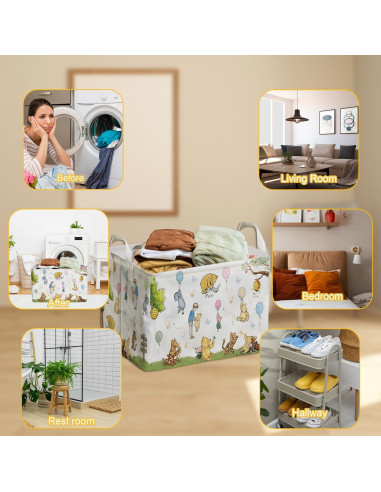 Cesta de Almacenamiento Winnie Pooh 38x25x22 cm Impermeable
