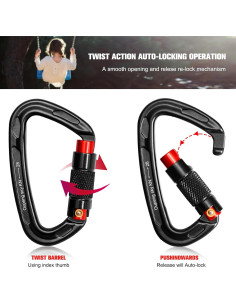 Clips Carabineros Automáticos Oupeng Sky 28KN 2PCS 2