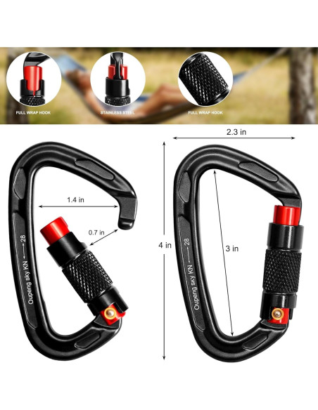 Clips Carabineros Automáticos Oupeng Sky 28KN 2PCS