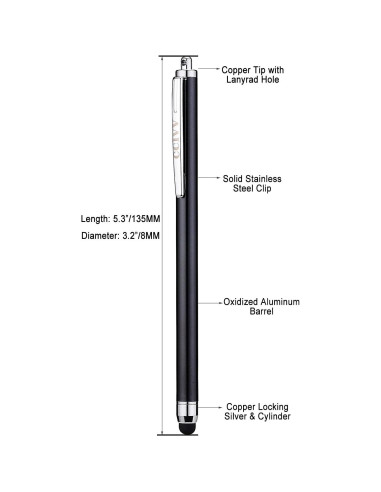3 Stylus Pens CCIVV para Pantallas Táctiles - Punta 6mm