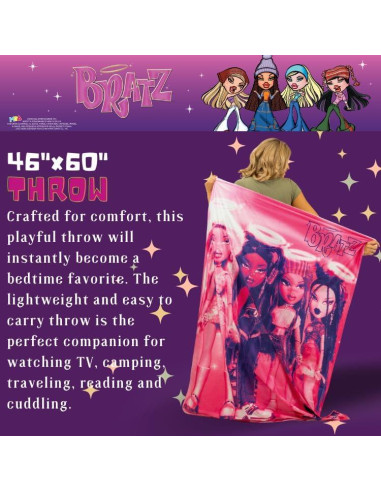 Manta Lanzamiento Bratz Franco 116.84x152.4 cm Suave