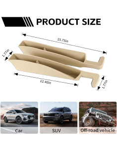 Organizador de Relleno Espacio Asientos Hbxdeco 2PCS Beige 2