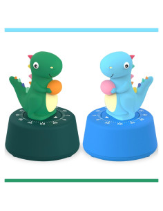 Paquete de 2 Temporizadores de Cocina ELE DEPI Dinosaurio Mecánico