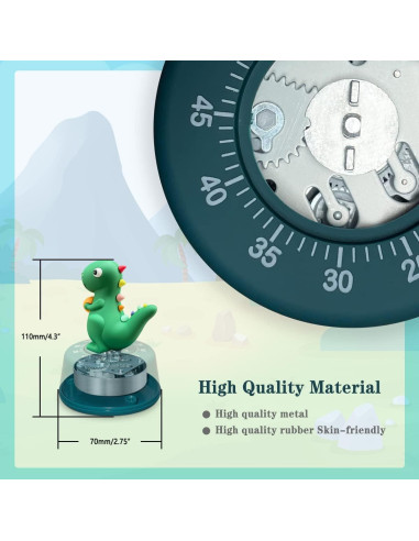 Paquete de 2 Temporizadores de Cocina ELE DEPI Dinosaurio Mecánico