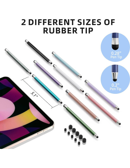 Bolígrafo Stylus 2-en-1 Maylofi para Pantallas Táctiles - 10 Pcs