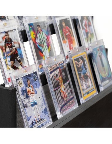 Exhibidor de Cartas Coleccionables Emfogo 3 Niveles Madera Negra