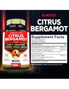 Suplemento de Bergamota Cítrica 1000mg Mecisco - 90 Cápsulas 2