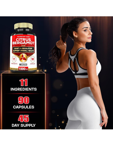Suplemento de Bergamota Cítrica 1000mg Mecisco - 90 Cápsulas