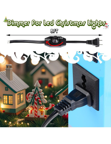 Interruptor Regulable Leymays 1.8M para Lámparas 100W Negro